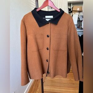 Lafayette 148 Ny Double-faced wool cashmere crop jacket